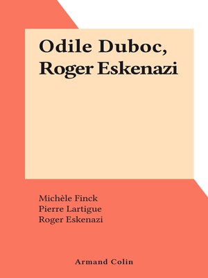cover image of Odile Duboc, Roger Eskenazi